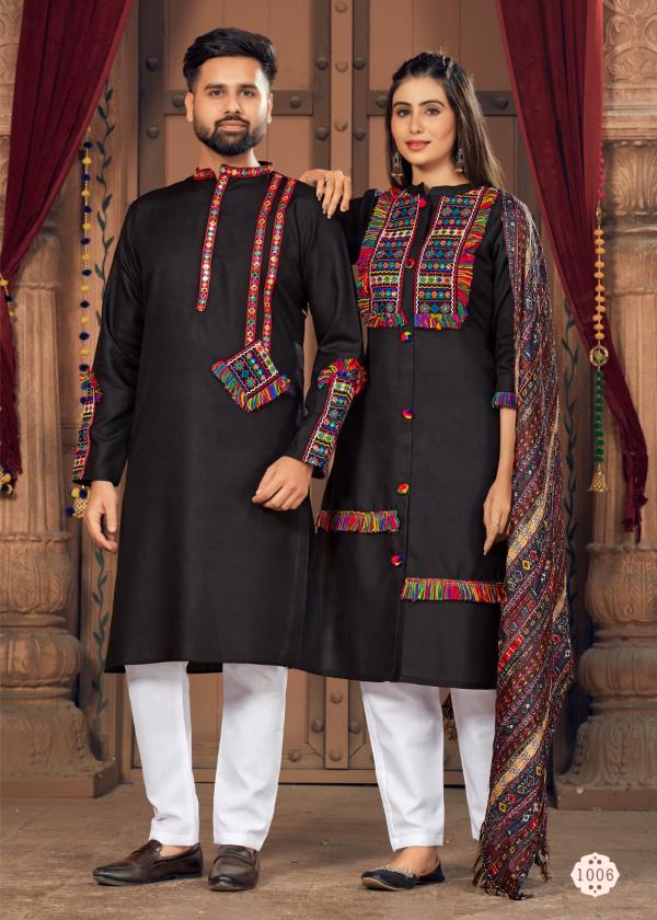 Banwery Navratri 2023 Couple Wear Kurta Pant With Dupatta Collection